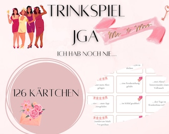 Drinking game JGA "Never have I ever" with over 120 cards to download / cheeky, funny and suggestive statements / bachelorette party