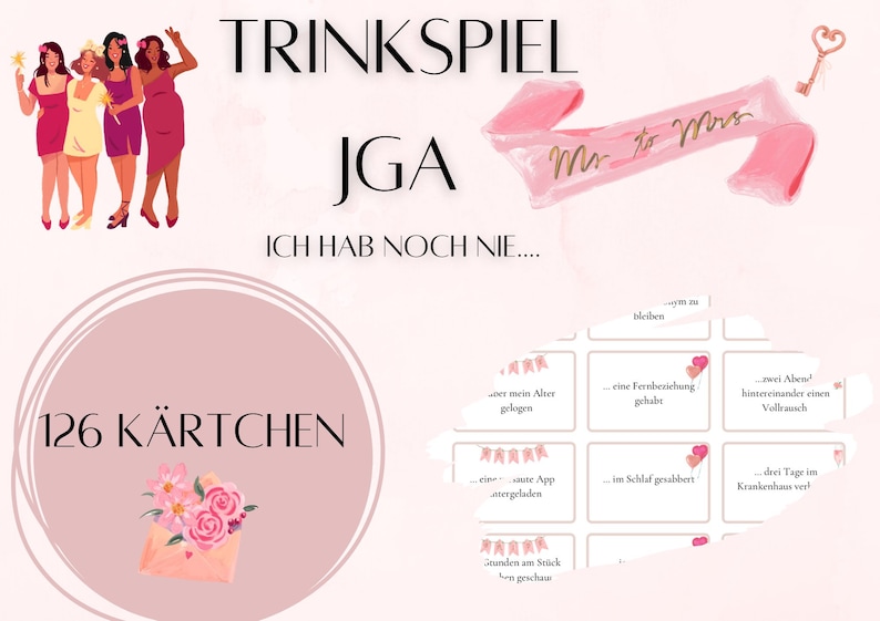 Trinkspiel JGA ich Hab Noch Nie Mit über 120 - Etsy