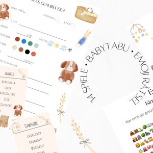 Baby party games package including baby party taboo/ baby shower games/ baby taboo/ games template/ PDF download/ baby party games set