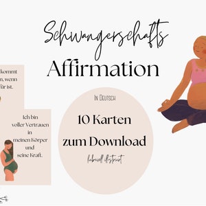 Cartões de afirmação de gravidez/cartões de hipnobirthing com afirmações/presente para mulheres grávidas