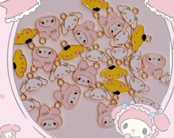 Cute girly Kawaii charm-cute Japanese dog/bunny charm/Kawaii diy jewelry making charm