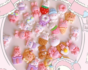 Cute kawaii Cartoon Resin DIY Flatback Slime Charms, Cream Glue ,Hair Clips,phone case accessories,diy charms/pendents