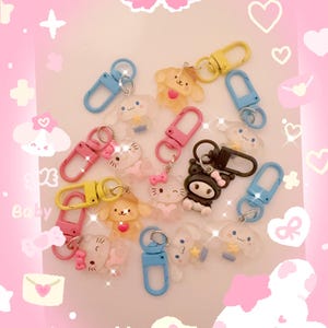 Kawaii cute keychain/phone chain/backpack decorations/cute Japanese characters keychain/Kuromi melody hellokitty cinnamon roll