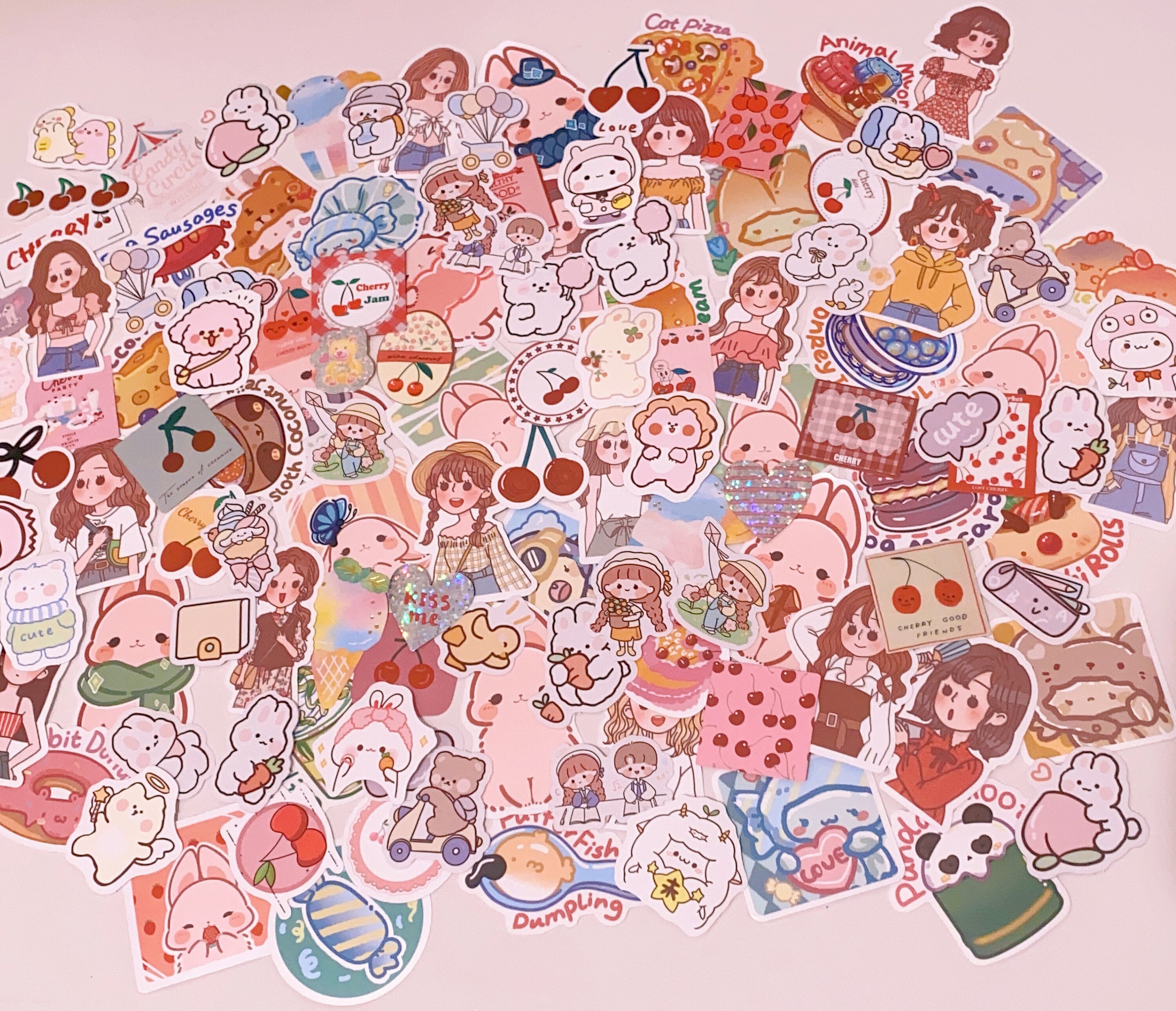 45 Pieces Sticker Setcute Stickers/kawaii Stationery/kawaii Etsy