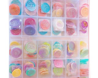 Pastel cute wax seal sticker/journaling wax seal/kawaii cute pastel wax seal sticker