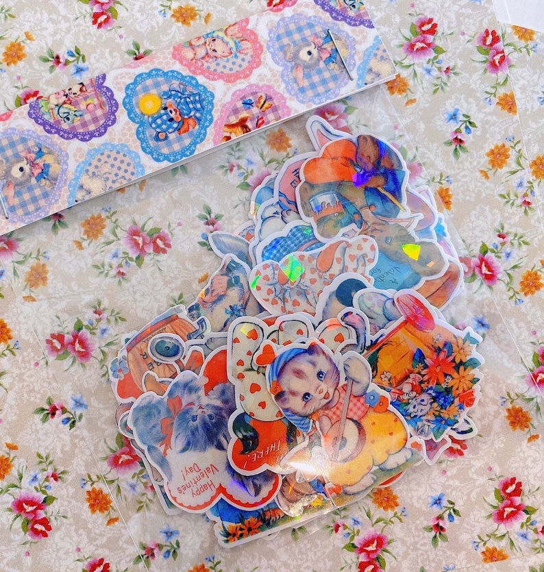 30pcs Vintage Inspired Retro Sticker Setcute Vintage Etsy