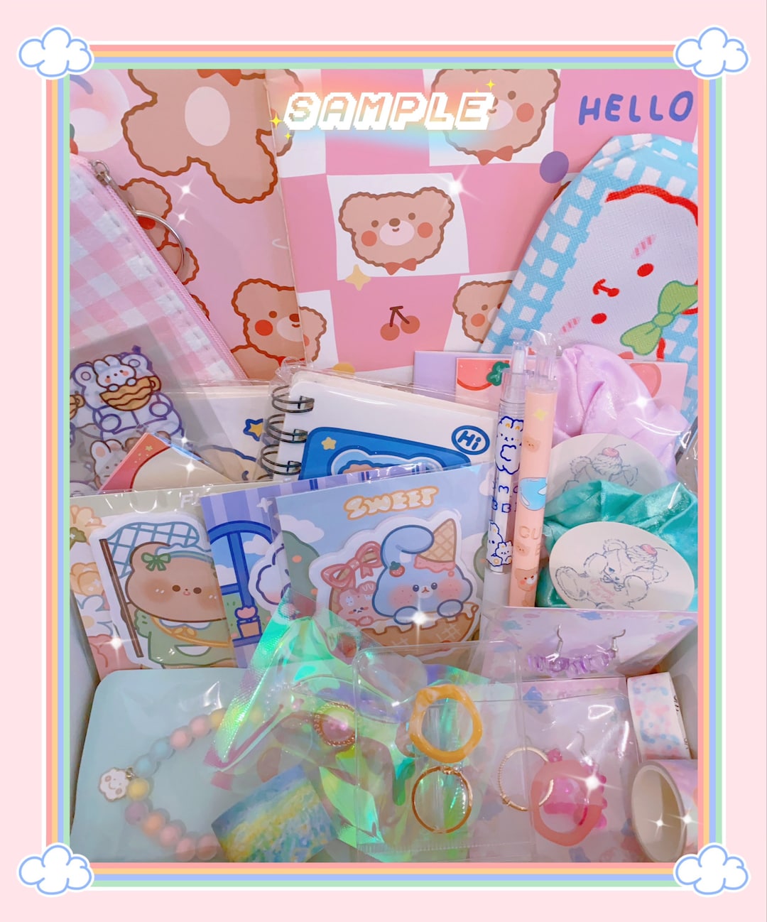 Kawaii Stationery Mystery Boxbirthday Suprise Gift Boxvalue Etsy