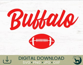 Buffalo Voetbal cursief | SVG-PNG-JPG | snijbestand voor overhemden en ambachten | voetbal cadeau diy | buffel voetbalshirt | maffia ontwerp