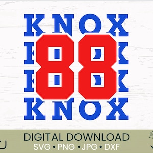 Knox 88 | SVG PNG JPG | cut file for shirts and crafts | football gift diy | buffalo football shirt | mafia design | cute diy