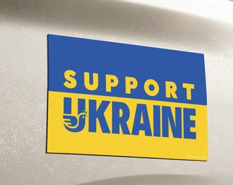 Profits To Ukraine Car Magnet "Support Ukraine" - Proceeds Aid Ukrainians, Details In Description