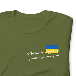 100% Profits To Ukraine – "Ukraine Is Defending Freedom For All Of Us" Unisex T-Shirt – Proceeds Aid Ukrainians, Details In Description