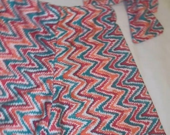 Handmade zigzag shorts and bow set