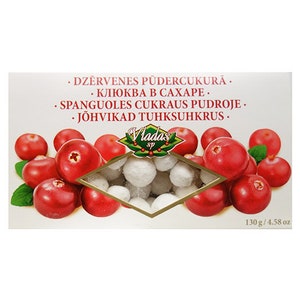 2 pcs Cranberries in powdered sugar 130 g, Candy Gift Box, best sweets, exotic snack,healthy snacks, Latvian candy,Sweet Boxes