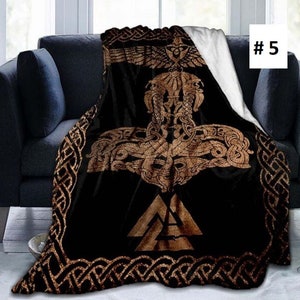 Vikings Ancient Scandinavian Blankets, Soft Blanket, Portable Travel Cover Blanket # 5