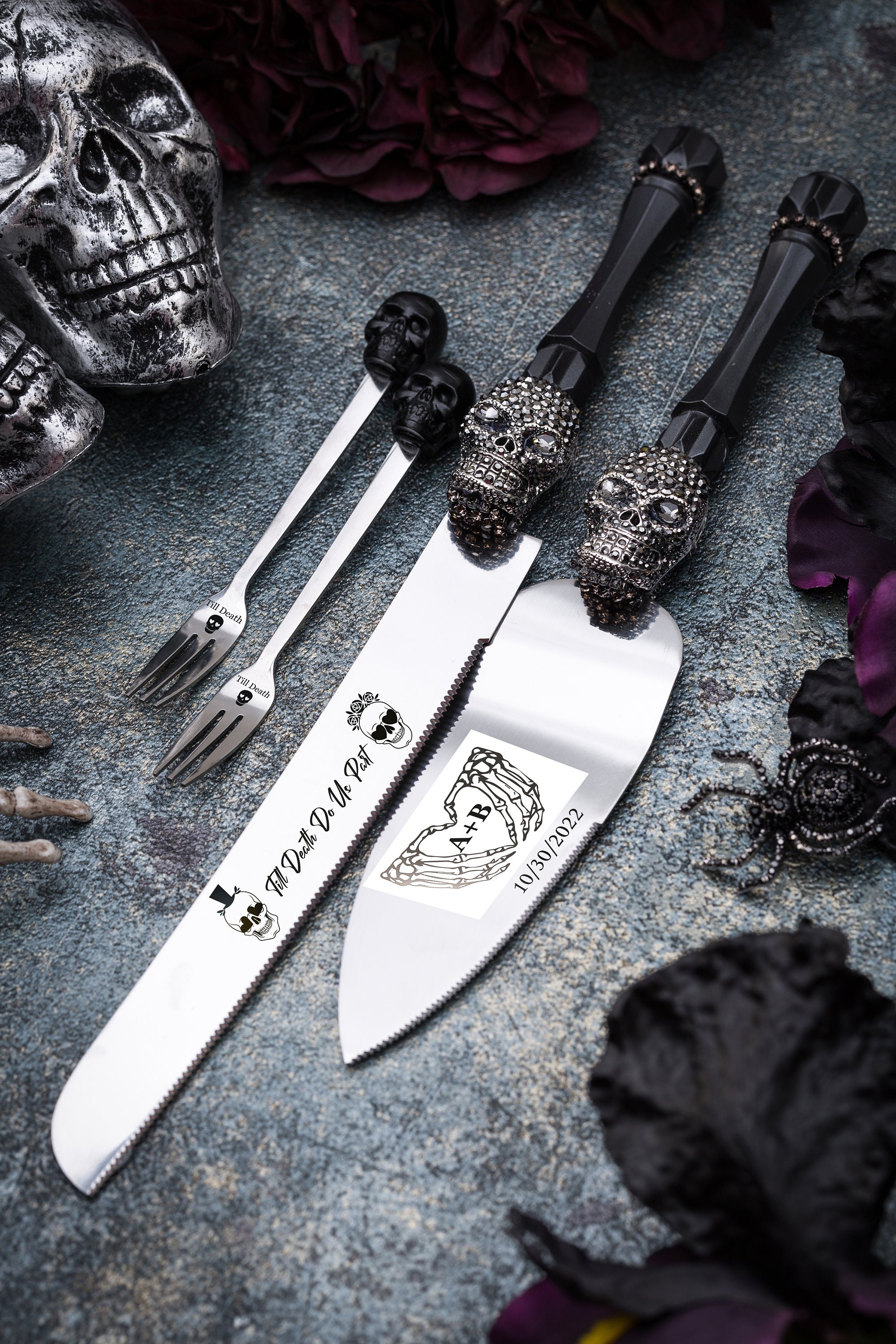 Gothic knife holder - Gothic Kitchen decor Goth kitchen accessories &  coffin knife holder Gothic home decorations Gothic room decor （Without  Knives）