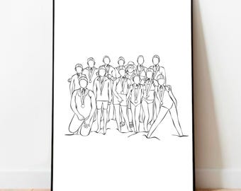 Line Drawing Faceless Art custom |Personalised Line art | Line Illustration | Custom Portrait | Line Drawing Portrait | Faceless| Tattoo