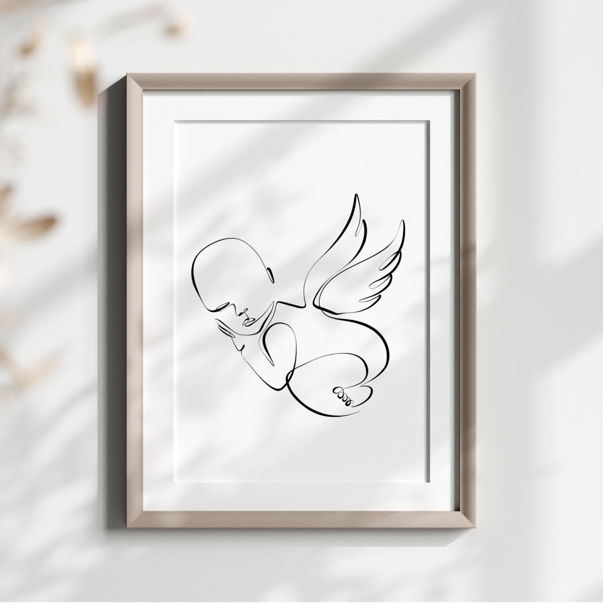 Anello in argento Sterling 925 con ala d'angelo, cuore e