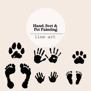 Hand, Feet & Pet Painting Art | SVG, PNG, Ai
