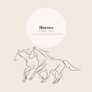 Horse Line Art | Rysunek liniowy motyli | Plik cyfrowy linii | Cięcie laserowe Natychmiastowe pobieranie | Plik SVG, PNG, Ai