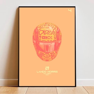 Lando Norris | McLaren Racing | Formula One Wall Art | Formula 1 | 2025 Helmet Formula 1 | Pink Formula 1 Art | Racing Wall Art | Digital