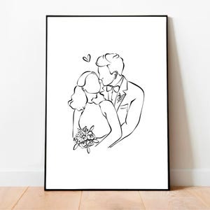 Line Drawing Faceless Art Custom |Personalised Line art | Line Illustration | Custom Portrait | Line Drawing Portrait | Faceless| Tattoo