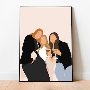 Illustration portrait custom faceless drawing digital | personalised | family portrait | custom art drawing | cartoon drawing | custom art
