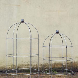 Lobster pot plant supports - heavy duty, solid steel