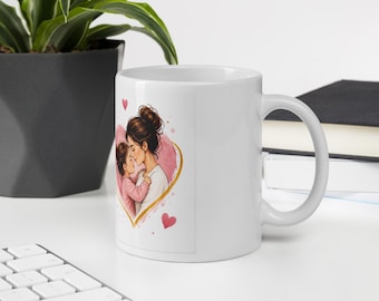 Pink Mother's Day Mug | Loved Mom Mug | Personalized Gift for Mom | Gift Idea for Women | Ej7S