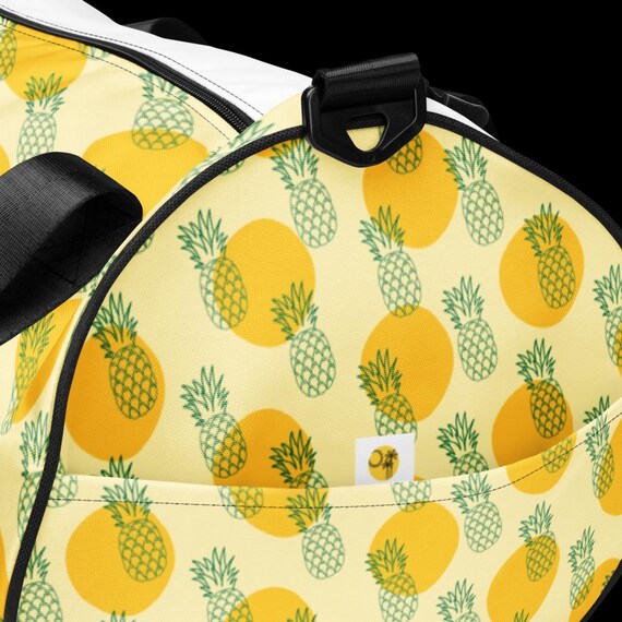 All-over pineapple print sports bag, Children's sports bag, Women's sports bag, Men's sports bag