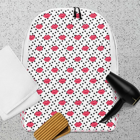 Minimalist romantic print backpack/Backpack/Vintage backpack