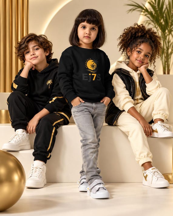 Sweat Enfant Col Rond – Pull Doux Garçon Fille, Sweatshirt Confortable, École, Loisirs, Cadeau Enfant