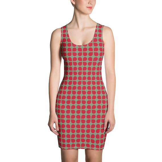 Short dress, Dressy dress in soft and comfortable microfiber yarn, printed from bottom to top