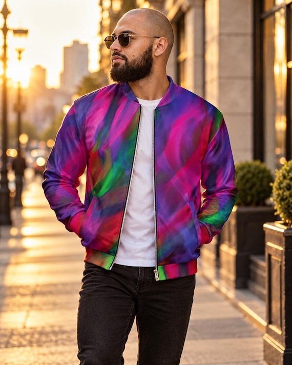 Veste Bomber Unisexe – Veste Bombardier Femme, Homme, Fille et Garçon – Veste Colorée Mode Streetwear