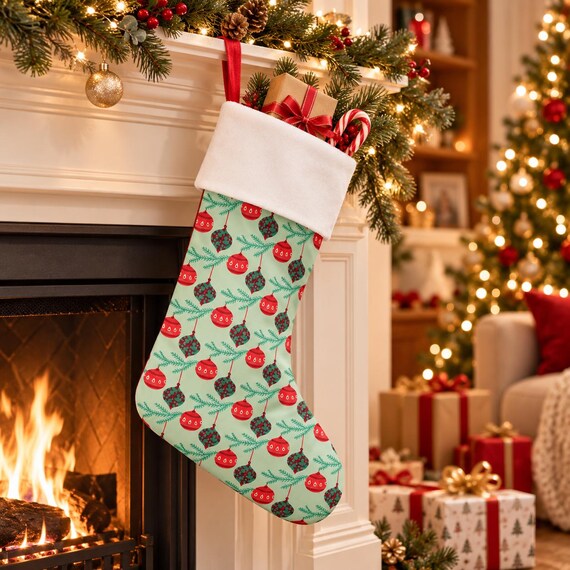 Blue Christmas stocking