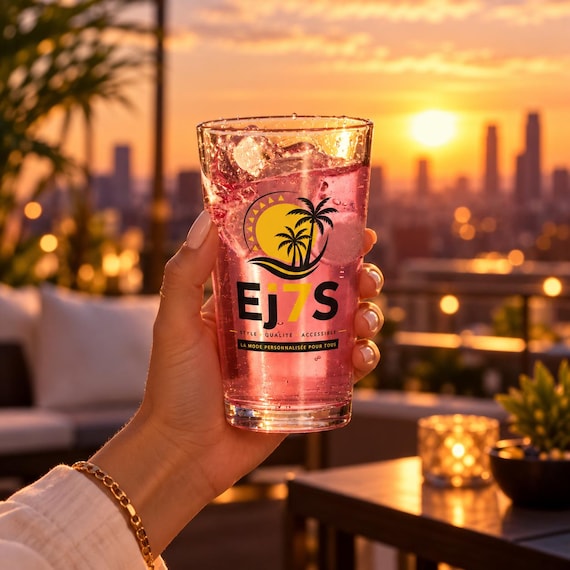 Verre à Pinte Ej7S 473 ml – Verre 16 oz, Verre à Cocktail, Verre à Mélange, Cadeau Original