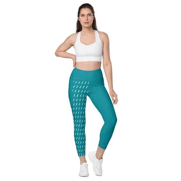 Leggings avec poches pas cher | EjacosJPOH, Leggings de yoga avec imprimé, leggings pour femmes, leggings taille plus, leggings taille haute