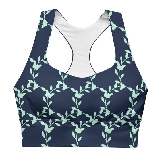 SEXY SPORTS BRA, Plus Size Bra, Activewear Exercise Bra Gift For Women, Designer Floral Sports Bra Included Removable Padding