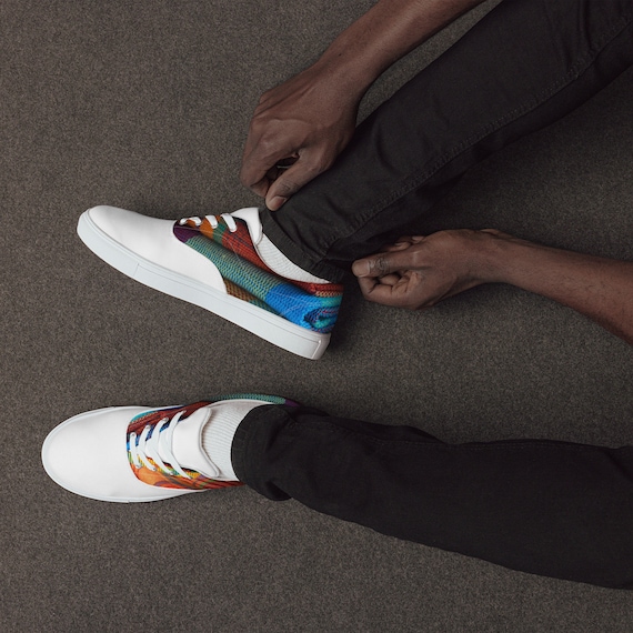 MENS CANVAS SHOES, Luxury Shoes, Breathable Lining Insole Lace Canvas Shoe, Fashionable Mens Casual Shoes Gift For Friend