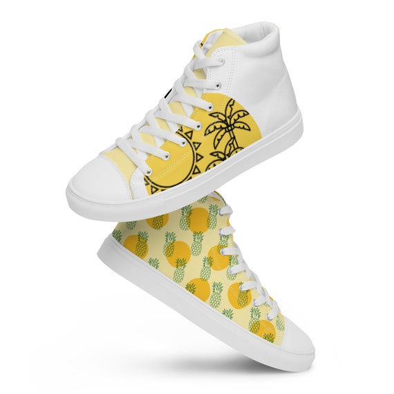 FASHION SNEAKERS, AESTHETIC Shoes, Ethylene Vinyl Acetate Rubber Outsole High Top Sneakers, Modern Unisex Canvas Shoes