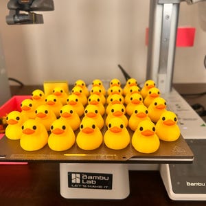 Pack Of 10 Cute Mini 3D Printed Ducks