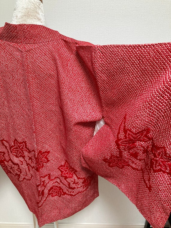 Kimono Haori -Shibori RED- /kimono jacket/ Japane… - image 7