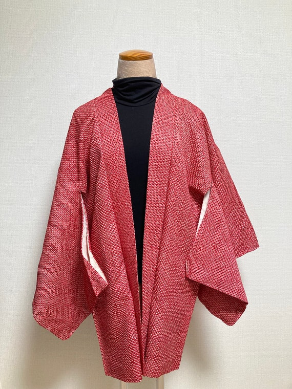 Kimono Haori -Shibori RED- /kimono jacket/ Japane… - image 2
