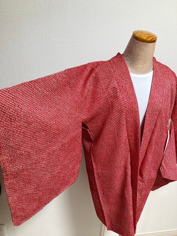 Kimono Haori -Shibori RED- /kimono jacket/ Japane… - image 4