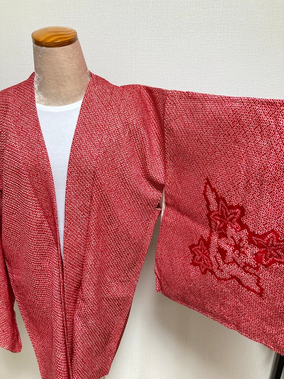 Kimono Haori -Shibori RED- /kimono jacket/ Japane… - image 3