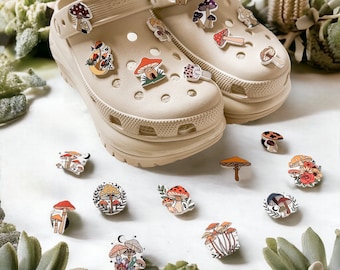 Shoe Charms Cute Charms for Shoes Cottagecore Mushroom Charms Boho Charms Daisy Flower Charms Boho Cottage Core Shoe Charms Mushroom Charms