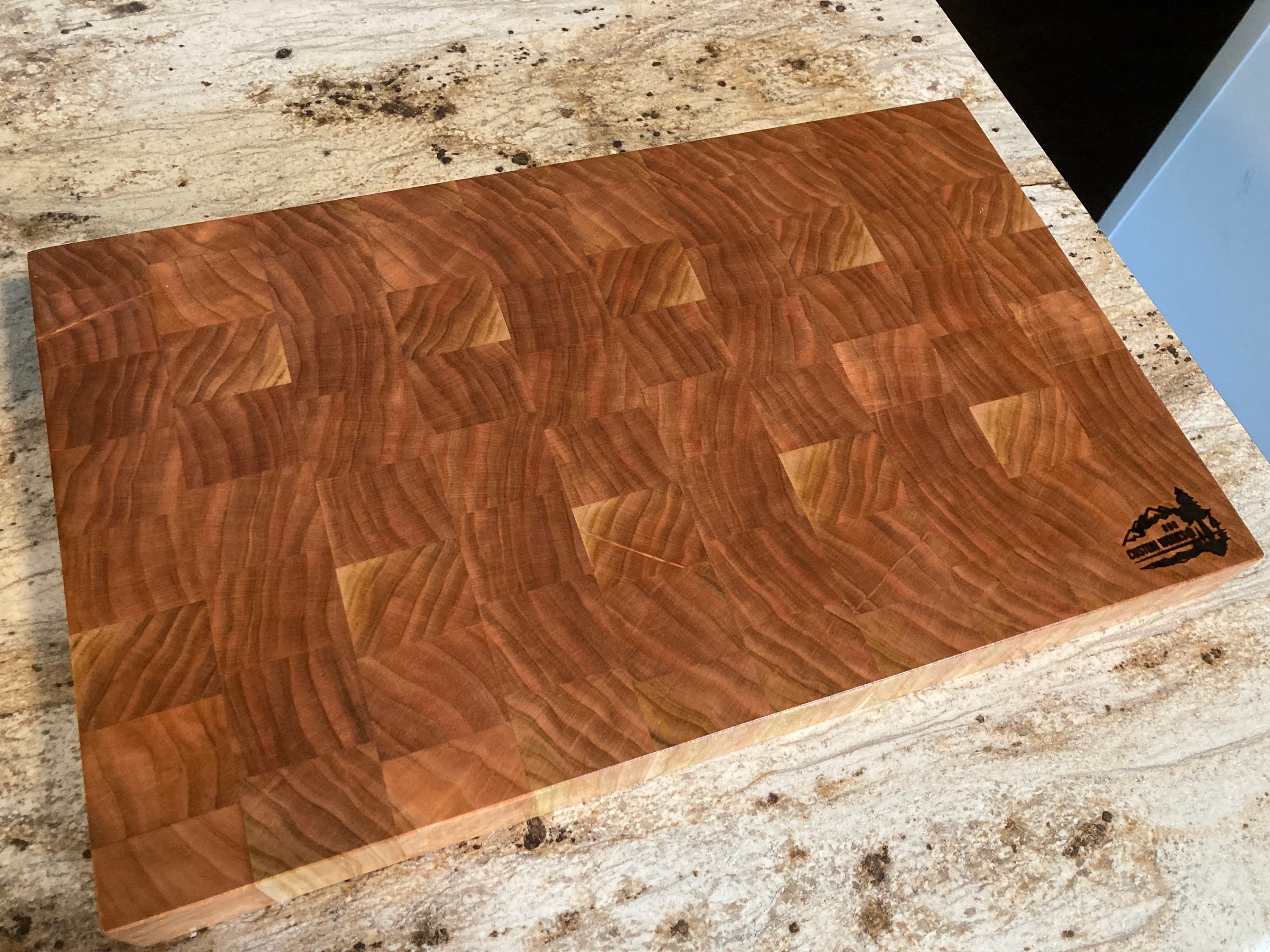 End Grain Cherry Wood Cutting Board Etsy