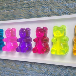 Extra Large Resin Gummy Bears, Pop wall art, Baby Shower Gift, Resin Candy Art, Epoxy wall art, Nursery Room Decor, Christmas Gifts, Resin