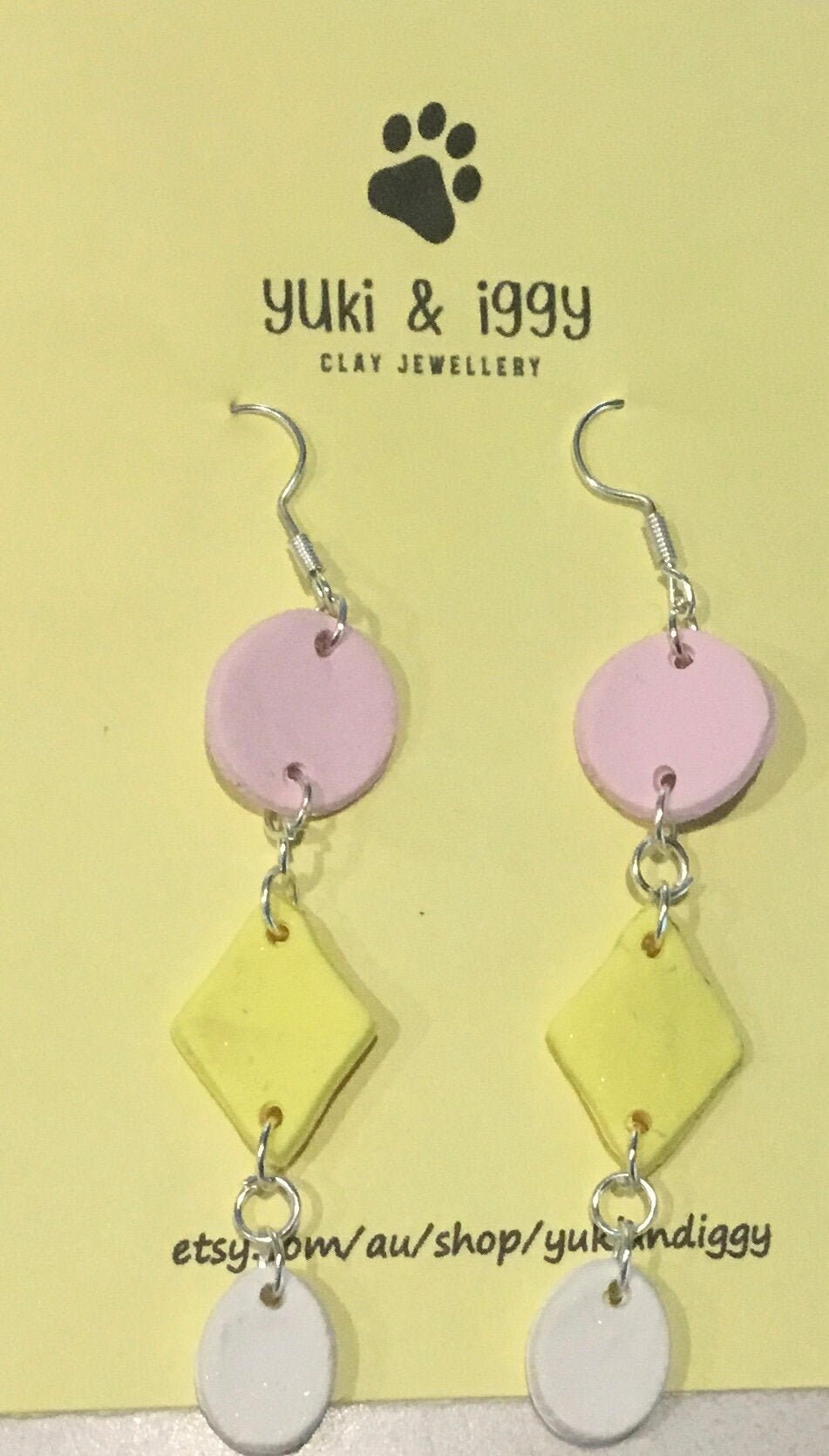 Pinke gelbe und weiße Formen | Etsy