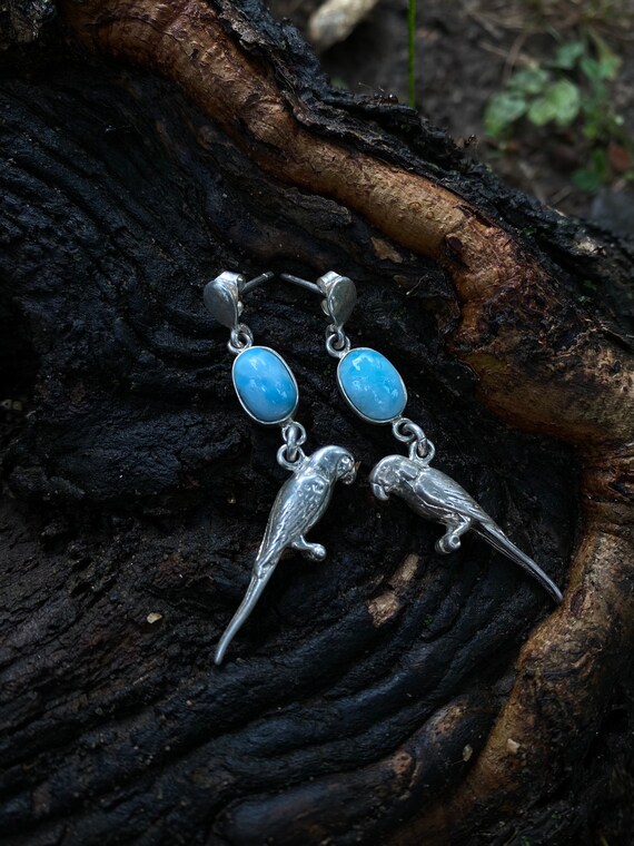 Larimar earrings shop etsy