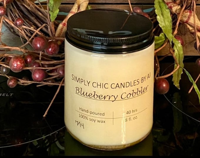 Blueberry Cobbler 8oz Soy Candle